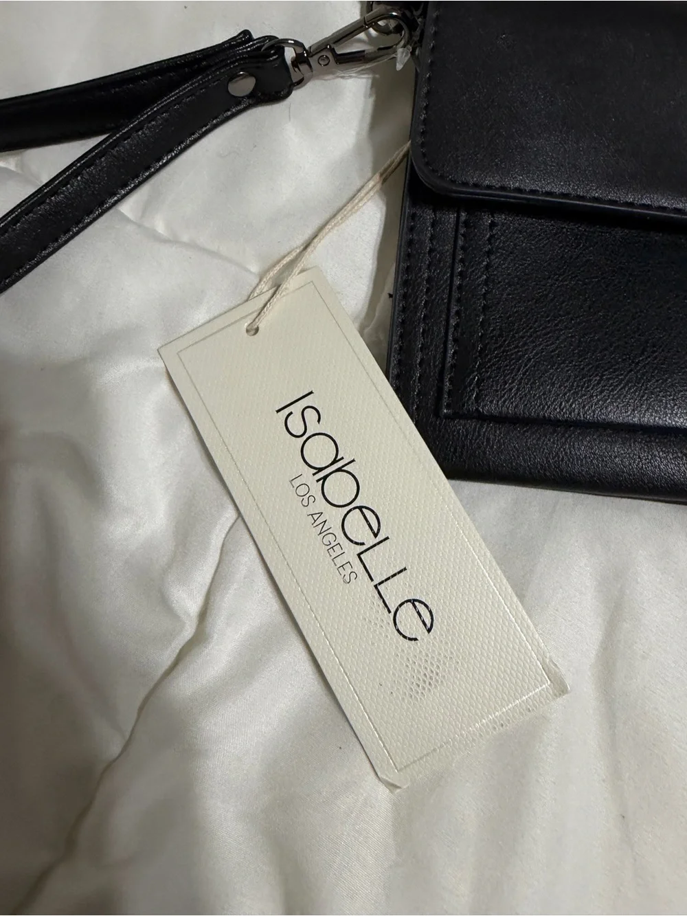 Classic Black Vegan Crossbody with Detachable Wristlet